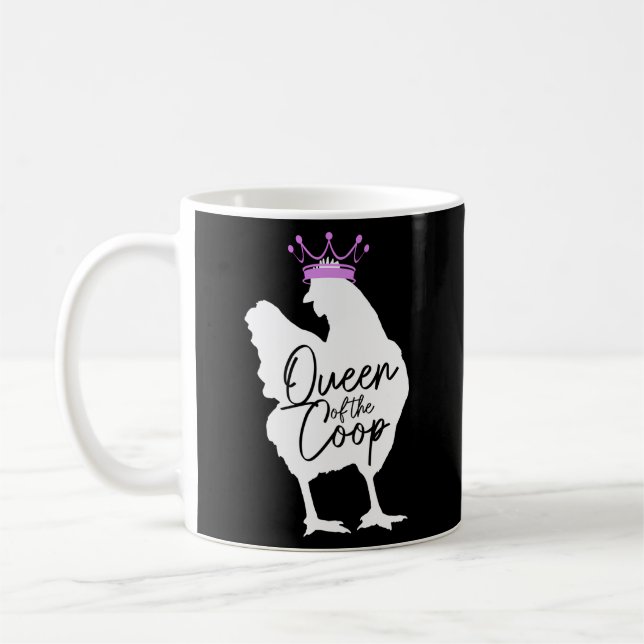 Caneca De Café Rainha De Frango Da Coop Farmer Mamãe (Esquerda)