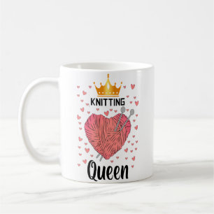 Caneca De Café Rainha de Tricô Amantes de Tricô