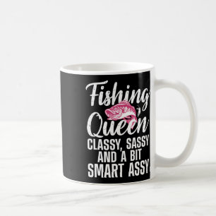 Caneca De Café Rainha Design De Pesca Engraçada Para Mulheres Moç