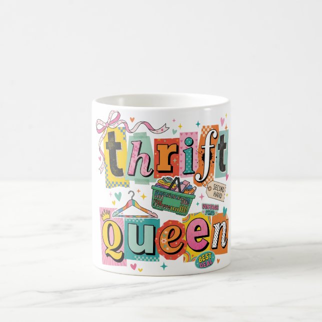 Caneca De Café Rainha Divertida da Brechó (Centro)