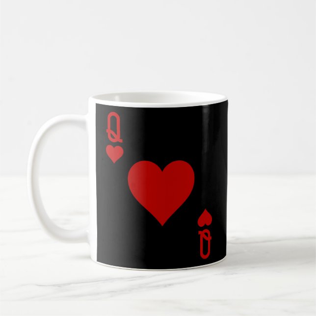 Caneca De Café Rainha Divertida De Corações - Placa De Brincadeir (Esquerda)