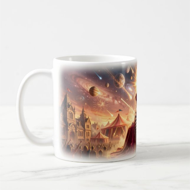 Caneca De Café Rainha do Carnaval Celestial dos Sonhos Estelares  (Esquerda)