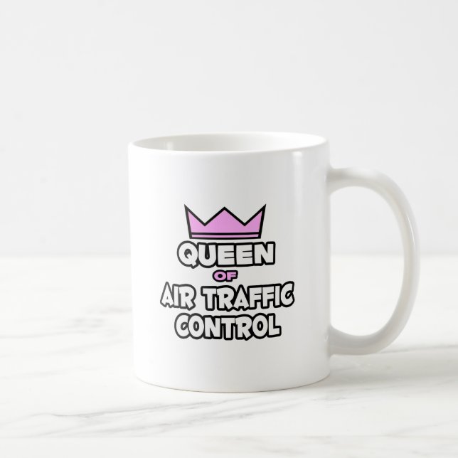 Caneca De Café Rainha do Controlo de Tráfego Aéreo (Direita)