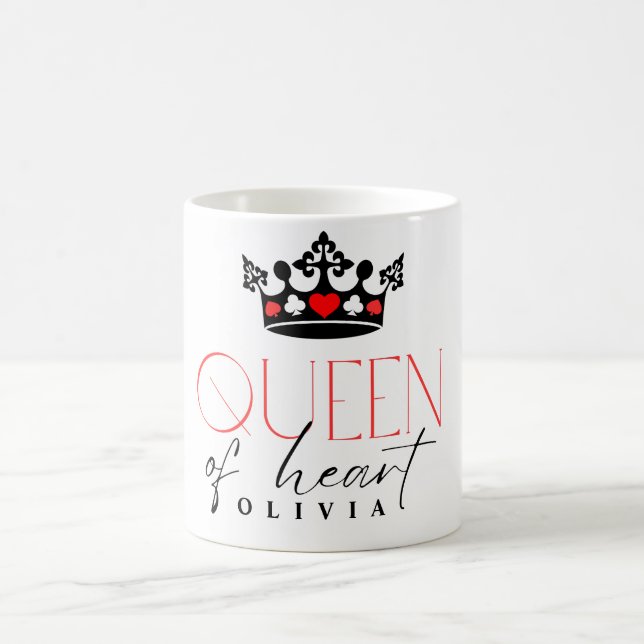 Caneca De Café Rainha do coração Coroa (Centro)
