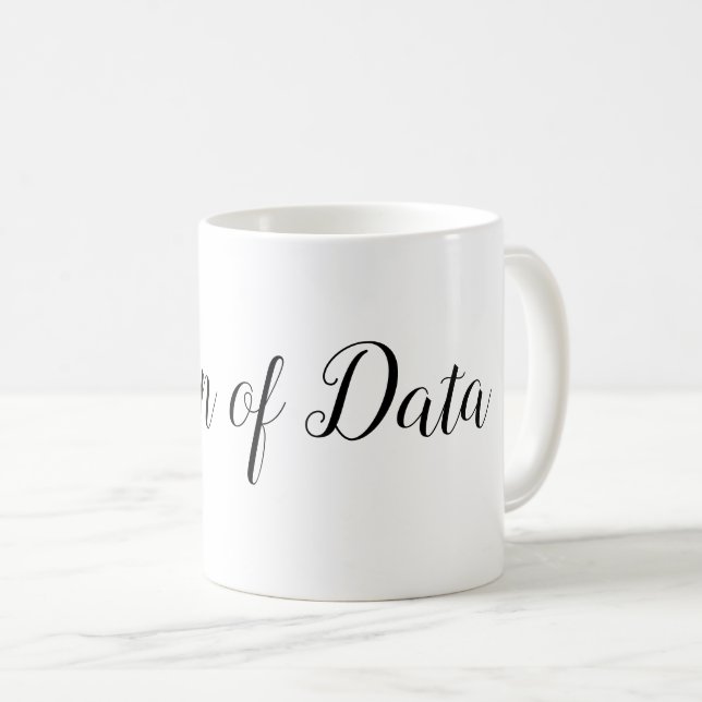Caneca De Café Rainha do escritório de Dados (Frente Esquerda)