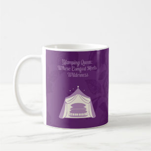 Caneca De Café Rainha do Glamping Conforto Encontra Design Selvag