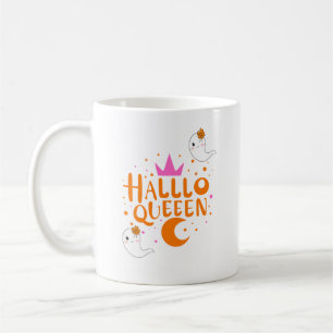 Caneca De Café Rainha do Halloween, Halloqueen, Arte do Halloween