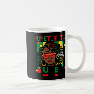 Caneca De Café rainha do juneteenth melanina irmã magia negra men