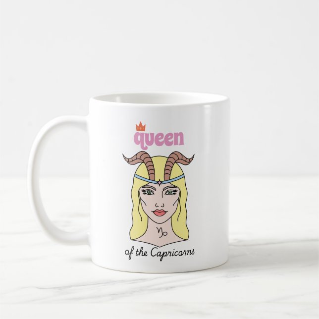 Caneca De Café Rainha dos Capricórnios (Esquerda)