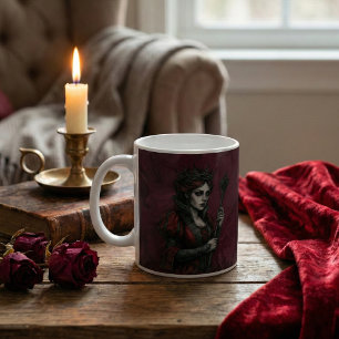 Caneca De Café Rainha e Cavaleiro da Corte Melancólica Fantasia G