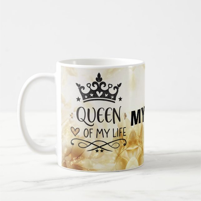 Caneca De Café Rainha Elegante da minha Vida - minha mãe (Esquerda)