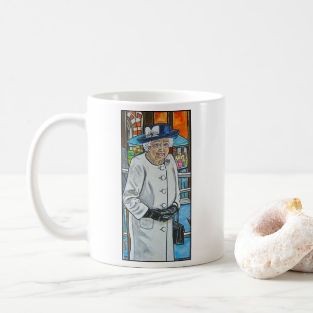 Caneca De Café Rainha Elizabeth na Estação Paddington (Com Donut)