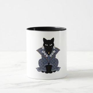 Caneca de Café Rainha Gata Batik Mística