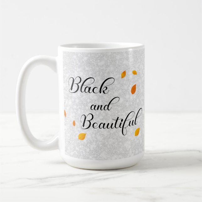 Caneca De Café Rainha Girassol Negra e Linda (Esquerda)