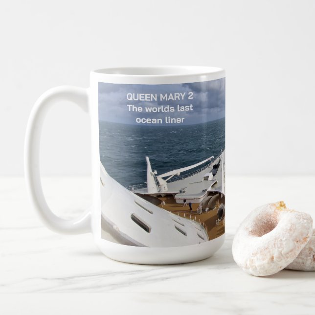 Caneca De Café Rainha Mary 2 - Oceano Liner Mug (Com Donut)
