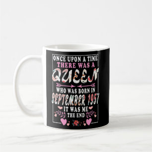 Caneca De Café Rainha Nascer Em Setembro De 1957 Aniversário W
