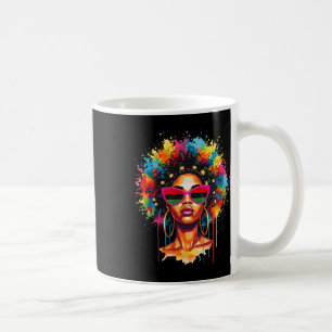 Caneca De Café Rainha Negra Afro com Melanina História Negra Ju
