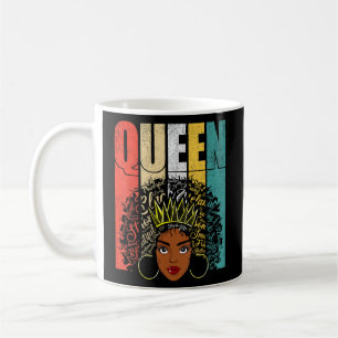 Caneca De Café Rainha negra da Melanina Afro Menina Roupa África