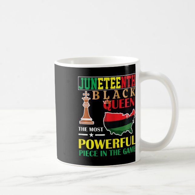 Caneca De Café Rainha Negra Mais Poderosa Xadrez Afro-Americano J (Direita)