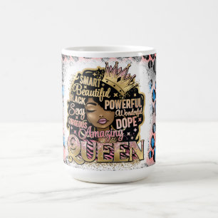Caneca De Café Rainha Negra Melanina Mulher Marrom Pele Sista Mag