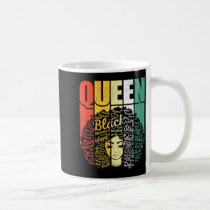 Caneca De Café rainha retro juneteenth melanina dia das mães mulh