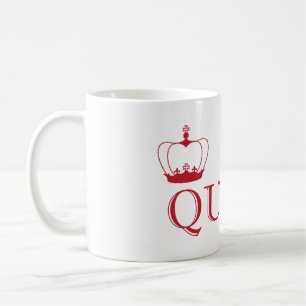 Caneca De Café Rainha Vermelha - cor de fundo personalizável