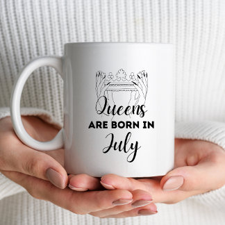 Caneca De Café Rainhas Nascem em Julho Presente de Aniversário Ca