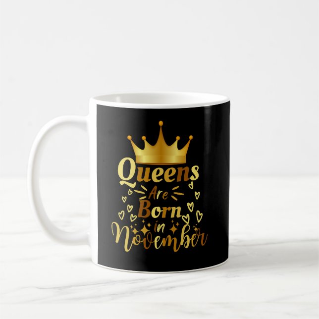 Caneca De Café Rainhas Nascem Em Novembro (Esquerda)
