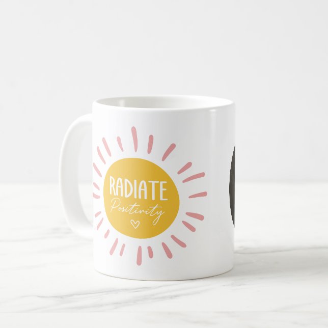 Caneca De Café Raio de Sol Positividade (Frente Esquerda)