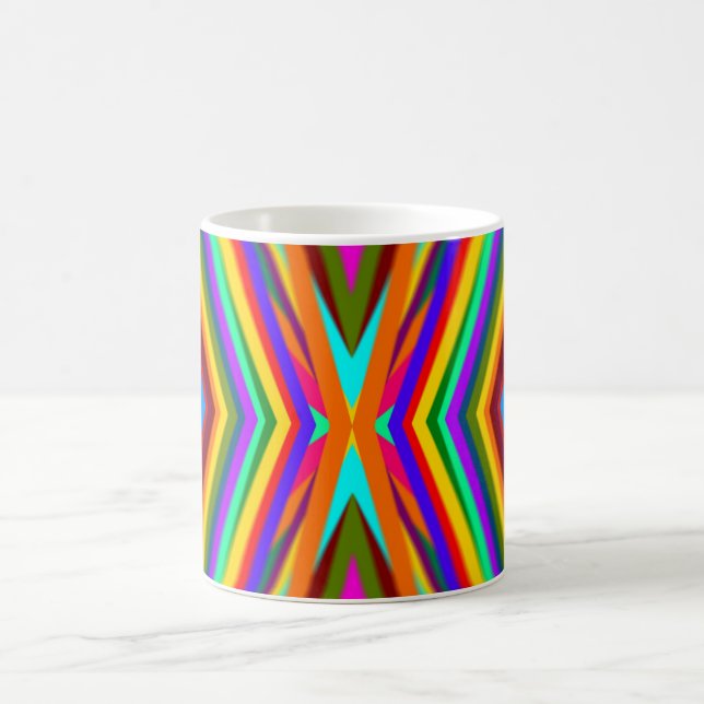 Caneca De Café Raios de cor Muda arco-íris (Centro)