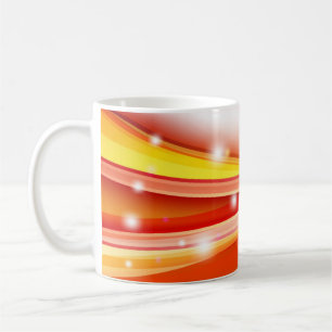 Caneca De Café Raios e luzes Abstrato coloridas