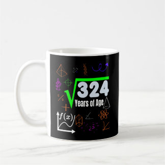 Caneca De Café Raiz Quadrada 324 Ciência Da Matemática 18º Aniver
