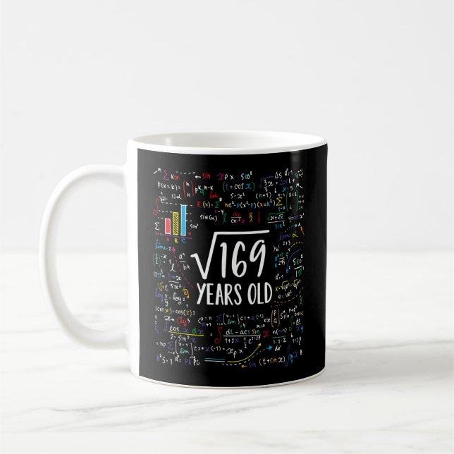 Caneca De Café Raiz Quadrada De 169 13 13 Matemáticas Bday (Esquerda)