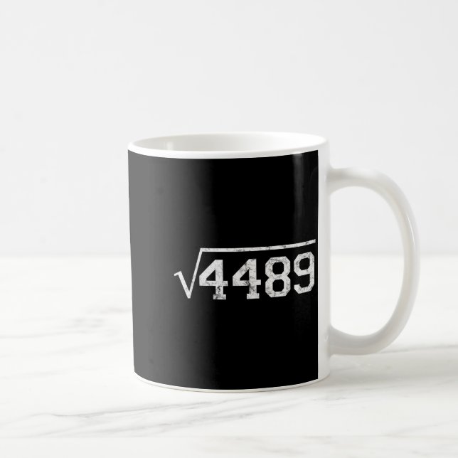 Caneca De Café Raiz Quadrada De 4489 Gíria Professor De Matemátic (Direita)