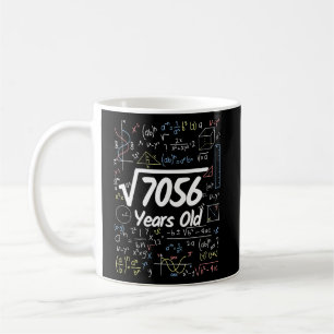 Caneca De Café Raiz Quadrada de 7056 84 Anos Aniversário 1