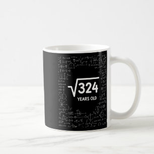 Caneca De Café Raiz Quadrada de Matemática 324 Anos, Matemática D