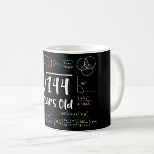 Caneca De Café Raiz Quadrada dos presentes de 144 12 de aniversár