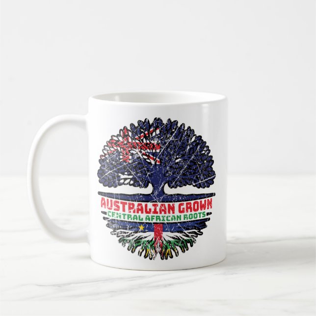 Caneca De Café Raízes da Bandeira australiana na Austrália Centra (Esquerda)