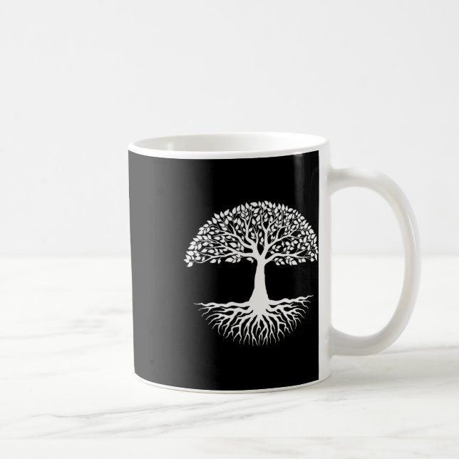 Caneca De Café Raízes das Árvores da Vida Legal Dia da Mãe Terra (Direita)