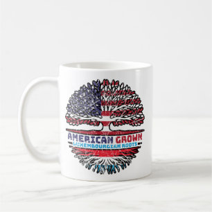 Caneca De Café Raízes de Árvore Americana do Luxemburgo e do Luxe