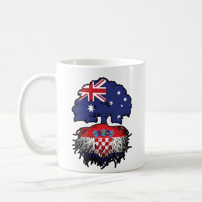 Caneca De Café Raízes de Árvore Australiana da Croácia (Esquerda)