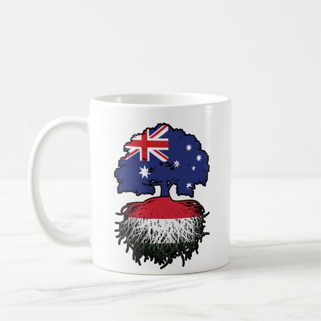 Caneca De Café Raízes de Árvore Australianas Húngaras (Esquerda)