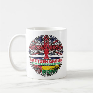Caneca De Café Raízes de Árvore Britânicas da Guiné-Bissau-Guiné-