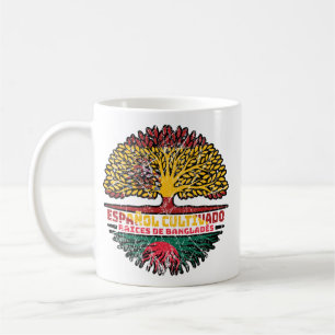 Caneca De Café Raízes de Árvore Espanhola de Bangladesh Espanha