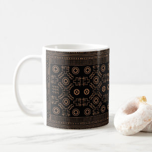 Caneca De Café Raízes do ouro: Legitimidade Marroquina Preta e Tr