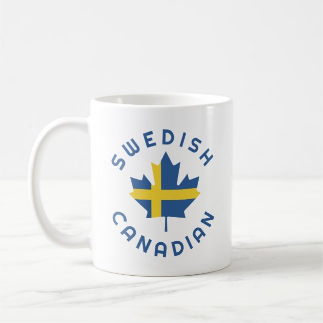 Caneca De Café Raízes Suecas Canadenses (Esquerda)