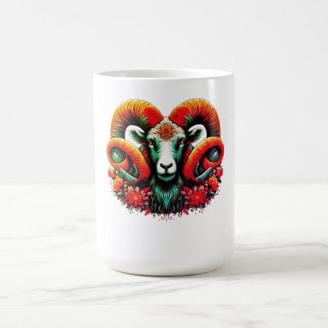 Caneca De Café Ram Espírito - Cavalos Florais e Sabedoria da Terr (Centro)