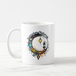 Caneca De Café Ramadã Moon estilo Pollock