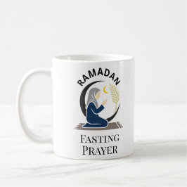 Caneca De Café Ramadan Fasting Prayer Woman Hijab Islamic Graphic