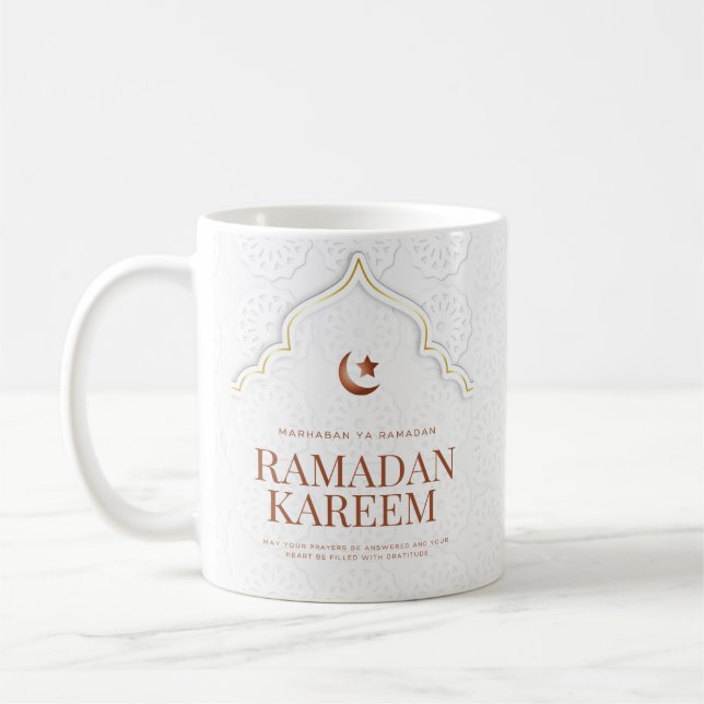 Caneca De Café Ramadan Kareem Islamic Archway Art (Esquerda)